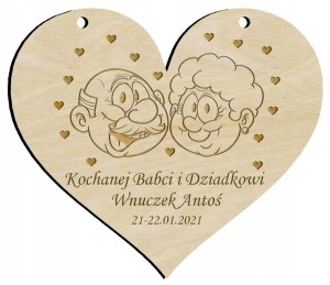 ZAWIESZKA PREZENT PLUS GRAWER DZIEŃ BABCI DZIADKA