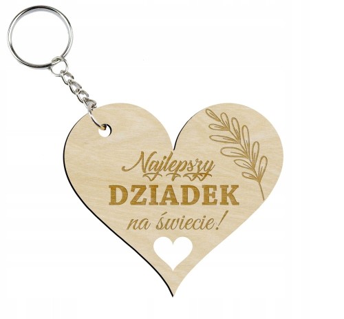 Breloczek serce DZIEŃ Babci Dzień Dziadka GRAWER