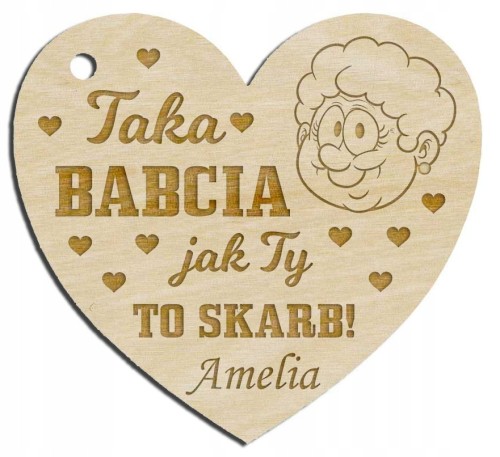 ZAWIESZKA PREZENT GRAWER DZIEŃ BABCI ŻYCZENIA