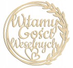 Drewniana obręcz 50cm na ślub wesele Dom Panny Młodej Koło z imionami