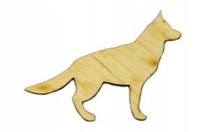 Wilk EKO drewno sklejka decoupage scrapki 30cm