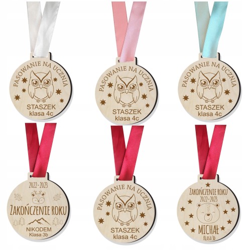 Medal zakończenie roku dla przedszkolaka pasowanie ślubowanie 40szt