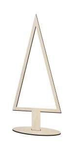 Drewniana choinka na Boże Narodzenie stożek 30cm podstawka ozdoba święta