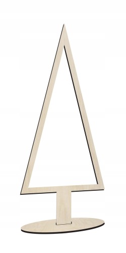 Drewniana choinka ozdoba na święta stożek 25 cm podstawka Boże Narodzenie