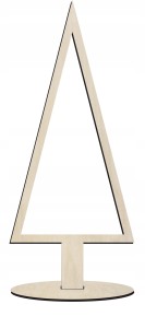 Drewniana choinka stożek 20cm Boże Narodzenie dekoracja świąteczna baza