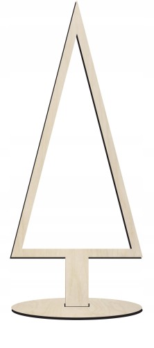 Drewniana choinka stożek 20cm Boże Narodzenie dekoracja świąteczna baza