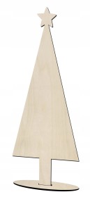 Drewniana choinka na święta stożek 30cm podstawka ozdoba Boże Narodzenie