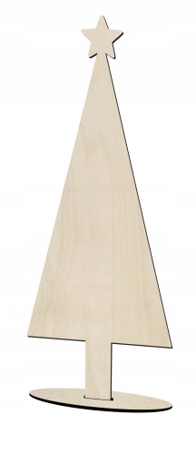 Drewniana choinka na święta stożek 30cm podstawka ozdoba Boże Narodzenie