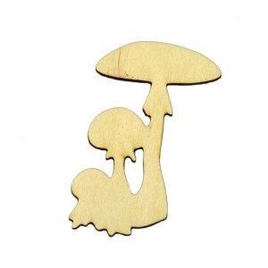 Grzyby 2 z drewna sklejka decoupage scrapki 15cm