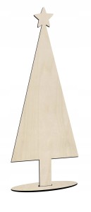 Drewniana choinka na święta stożek 25 cm podstawka ozdoba Boże Narodzenie