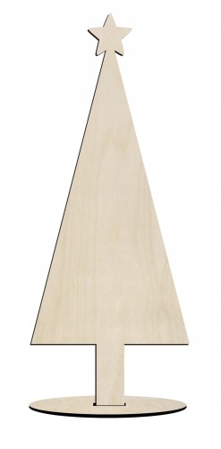 Choinka drewniana stożek 20cm na podstawce ozdoba Boże Narodzenie święta
