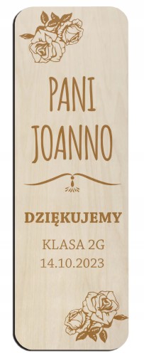 Zakładka do książki na zakończenie roku na dzień nauczyciela grawer
