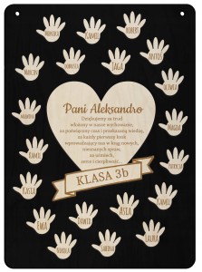 Zakończenie roku prezent na dzień nauczyciela grawer podziękowanie serce