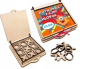 Prezent na DZIEŃ CHŁOPAKA kółko i krzyżyk gra