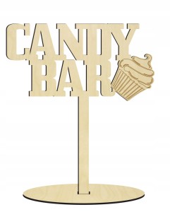 Napis na stół na podstawce Candy Bar dla Pary Młodej wesele ślub 