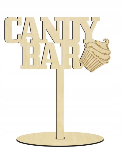 Napis na stół na podstawce Candy Bar dla Pary Młodej wesele ślub 