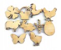 Zestaw WIELKANOC 100szt 2cm Baran Królik Motyl scrapki dekory