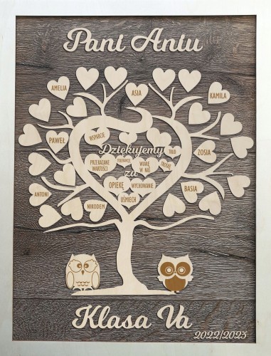 Podziękowanie na zakończenie roku prezent na dzień nauczyciela grawer