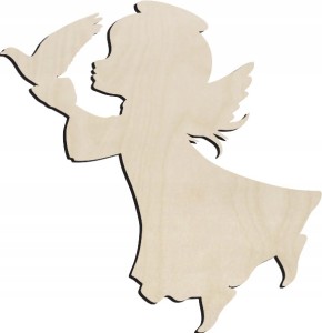 Drewniana dekoracja świąteczna Boże Narodzenie ozdoba DUŻA 50cm decoupage