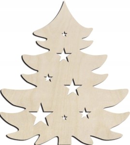 Drewniana dekoracja Boże Narodzenie ozdoba świąteczna DUŻA 40cm decoupage