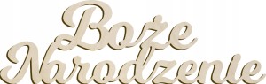 Drewniany napis Boże Narodzenie ozdoba Boże Narodzenie stroik świąteczny