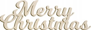 Drewniany napis Merry Christmas ozdoba Boże Narodzenie stroik świąteczny