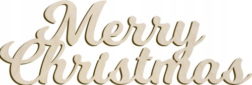 Drewniany napis Merry Christmas ozdoba Boże Narodzenie stroik świąteczny