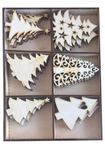 ZESTAW na ŚWIĘTA 30szt 7,5cm Choinka Choinki EKO