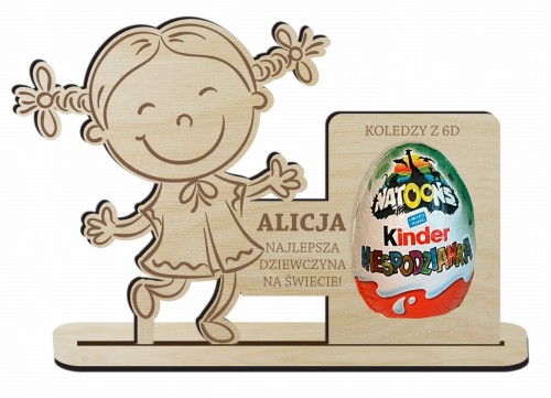 Prezent na DZIEŃ KOBIET laurka na podstawce z grawerem 