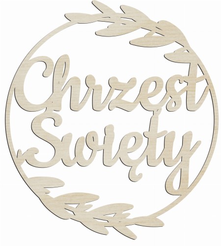 Obręcz Chrzest Święty dekoracja na ścianę wianek listki