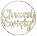 Drewniana obręcz Chrzest Święty Koło Wianek dekoracja