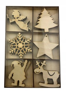 ZESTAW ŚWIĘTA 30szt 7,5cm Aniołek Choinka Mikołaj