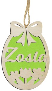 Wielkanocne Jajko zawieszka z imieniem bombka wielkanocna dekoracja