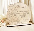 Drewniane podziękowania dla Mamy na Dzień Mamy prezent grawerowany