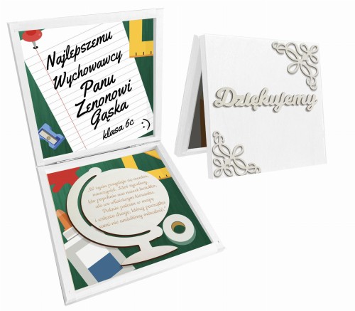 Podziękowanie dla nauczyciela wychowawcy Koniec Roku prezent 3d z imieniem