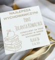 Białe pudełko prezentowe dla Nauczyciela prezent na zakończenie szkoły