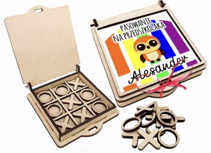 Gra kółko i krzyżyk pasowanie na ucznia pierwszoklasistę prezent ślubowanie