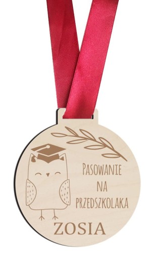 Medal pasowanie na ucznia prezent dla pierwszoklasisty grawer szkoła