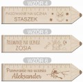 Linijka na pasowanie na ucznia prezent drewniana pamiątka z tekstem imię