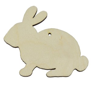 Drewniany zając Wielkanocny figurka ozdobna królik ze sklejki