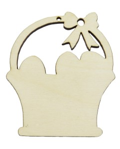 Drewniany koszyczek wielkanocny ozdoba ze sklejki do decoupage