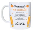 Kubek na pasowanie na ucznia pierwszoklasistę dla dzieci z imieniem ucznia