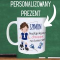 Prezent na Dzień Chłopaka z nadrukiem i imieniem biały Prezent dla kolegi