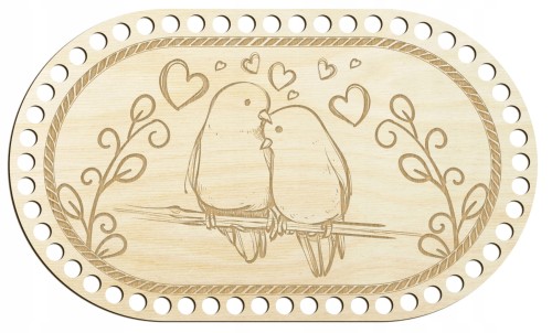 Spód do koszyka dno baza ze sklejki do szydełkowania Owal 27x16cm eko