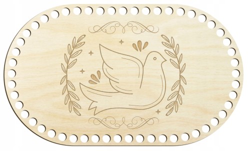 Baza spód do koszyka do szydełkowania dno owalne ze sklejki 27x16cm eko