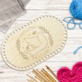 Baza spód do koszyka do szydełkowania dno owalne ze sklejki 27x16cm eko