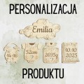 Drewniana metryczka narodziny dziecka na prezent imię grawer pamiątka