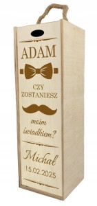 Pudełko podziękowanie dla świadkowej świadka prezent na ślub wesele grawer